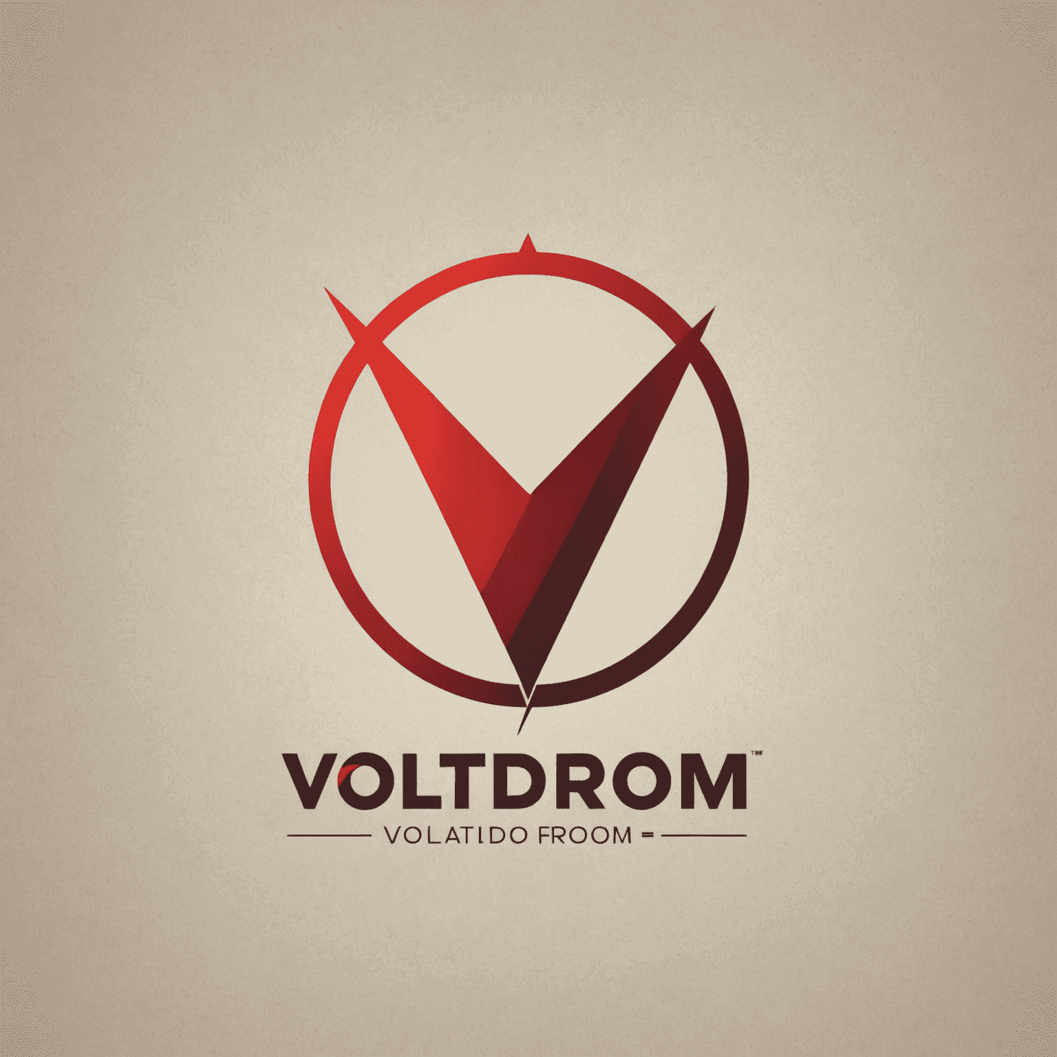 VoltDrom logo - een modern, strak ontwerp met rode accenten