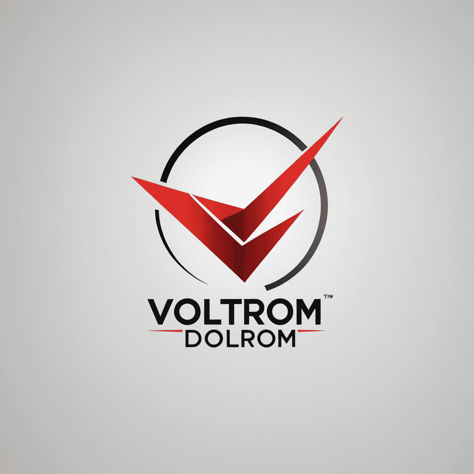 VoltDrom logo - een modern, strak ontwerp met rode accenten