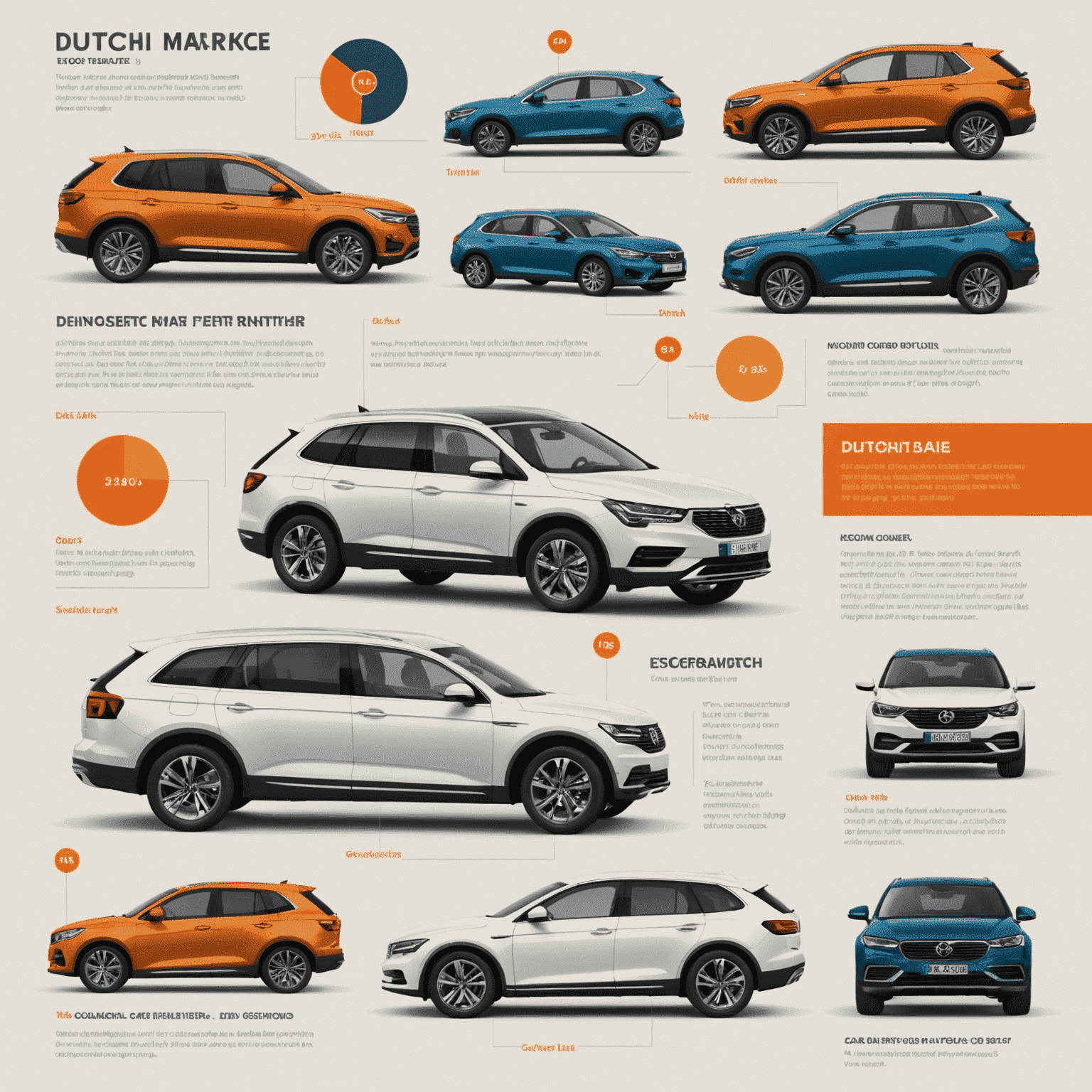 Infographic met de laatste trends in de Nederlandse automarkt